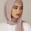 Écharpe en mousseline de soie assortie pour femme, sous écharpe, châles, écharpe de tête, enveloppements de sauna, hijab, ensemble de 2 pièces