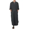 thobes jubba pour hommes musulmans, pakistan, dubaï, kaftan, abaya, robes, vêtements islamiques, arabie saoudite, blouse longue noire