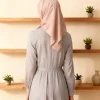 rimaire hijab de couleur unie semblable à de la soie pour femmes musulmanes (90*90 cm) doux et respirant élégant et polyvalent