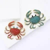 broche crabe en strass personnalisée, animal créatif, pour costume pour femme, manteau, vacances, banquet, vêtements, accessoires, cadeaux
