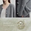 amii cardigan pour femmes élégant polyvalent haut femme tricoté col rond manches longues 2025 automne nouveaux vêtements dames 12543075