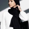 ensemble hijab et écharpe modale assortis pour femmes musulmanes, hijab en jersey avec bonnet intérieur, turban islamique, haute qualité