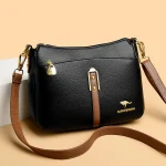 Véritable haute qualité en cuir souple femmes sac à main tendance concepteur femme sac à bandoulière décontracté épaule messager sacs à main 2025