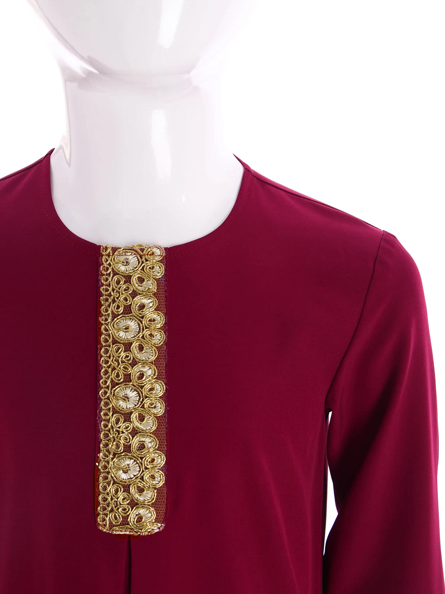 enfants filles robe musulmane abaya maroc caftan islamique enfant vêtements à manches longues robe maxi pour eid ramadan thème fête mascarade