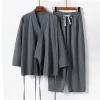kimono pyjamas japonais coton 2 pièces ensemble yukata samouraï hommes ninjya moine porter chef jardinage vêtements de travail japon style jinbei