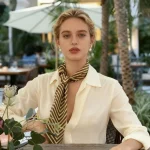 Petite écharpe carrée, style automne pour femmes, chic et à la mode, bandeau rétro français ins et foulard long