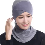 Chapeau intérieur en modal musulman pour femme, Hijabs doux, bonnet de chimio, couverture complète, bonnet Sophia Ninja, bonnet arabe islamique, sous-écharpe, monochrome