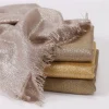 2025 abaya femmes voile or couleur unie musulman foulard châles et enveloppes paillettes pashmina bandana femme foulard hijab