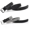 pyramide mode rivet ceinture hommes et femmes clouté ceinture punk rock avec boucle ardillon livraison directe noir