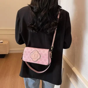 Pochette minimaliste unique – Sacoche rétro élégante avec logo lettre design et style bandoulière/tote polyvalent