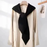 Châle à capuche tricoté Cape châle à capuche Style femmes vêtements d&rsquo;extérieur couleur unie écharpe polyvalente épaule à la mode avec coupe-vent