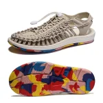 Sandales tissées colorées d&rsquo;été, chaussures de plage à tête pour Couple, chaussures de voyage pour femmes, respirantes, Version améliorée, nouvelle collection