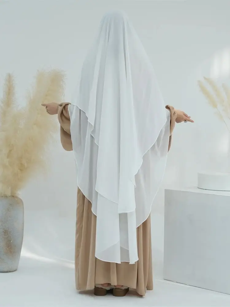 eid mousseline de soie gris noir blanc khimar abaya dubaï luxe islam musulman hijab robes pour femmes jilbab kebaya niqab musulmane femme