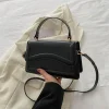 Sac à main en cuir PU de bonne qualité pour femmes, sac à bandoulière de couleur unie, petit fourre-tout pour femmes et filles