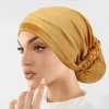 turban instantané en velours élastique doux, casquette intérieure hijabs, chapeau musulman, mode foulard pour femmes, couleur unie, bonnet hijab pour femmes