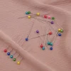 Épingles à tête de document perle ronde, point droit, poussoir, positionnement illac pour courtepointe, couture, bricolage, artisanat, 40mm, 100 pièces, boîte