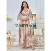 Robe de soirée élégante pour femmes, col en V, ligne A, personnalisée, dubaï, Kaftan, Occasions spéciales, en Stock, Robe de bal décontractée