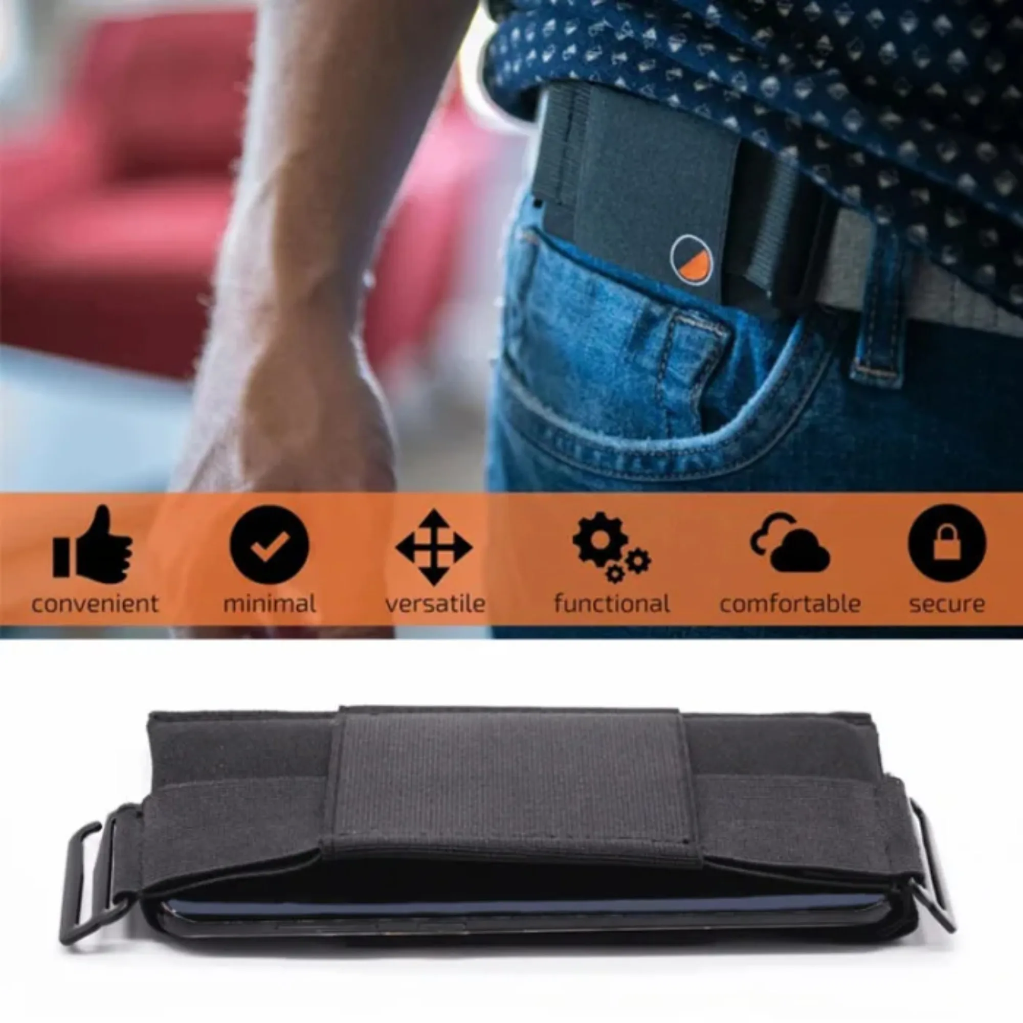 Sacs de ceinture ultra-minces pour femmes, sac de ceinture minimaliste Invisible pour carte, portefeuille à la mode, sac de téléphone pour sport en plein air