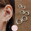 Petites boucles d&rsquo;oreilles exquises en argent sterling 925, argent uni, boucles d&rsquo;oreilles confortables, boucles d&rsquo;oreilles lisses, adaptées aux filles et aux femmes