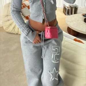 Y2k 2 pièces ensembles femmes tenues Harajuku lettre broderie sweat à capuche avec fermeture éclair pantalons de survêtement ample décontracté sport costume vêtements