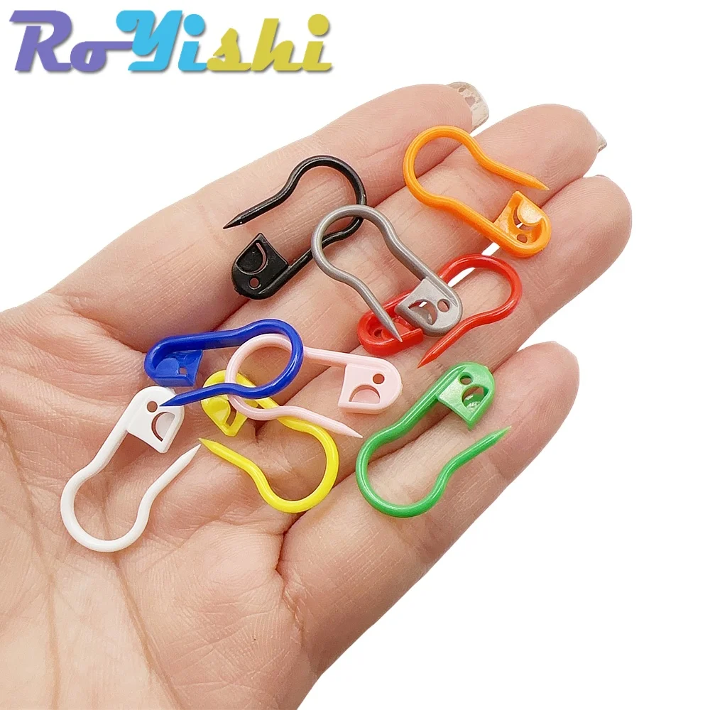 Épingles de sûreté en plastique colorées, marqueurs de tricot, Clips de points au Crochet pour bricolage, tricot, couture, accessoires pour vêtements artisanaux, 100 pièces/boîte