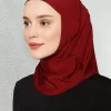 hijab de sport en polyester pour femme musulmane, couvre chef élégant pour document solide, toutes saisons, 1pc
