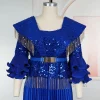 robes de soirée africaines pour femmes, robe longue de luxe à paillettes, ankara dashiki, vêtements africains, grande taille, manches à volants, maxi robes abaya
