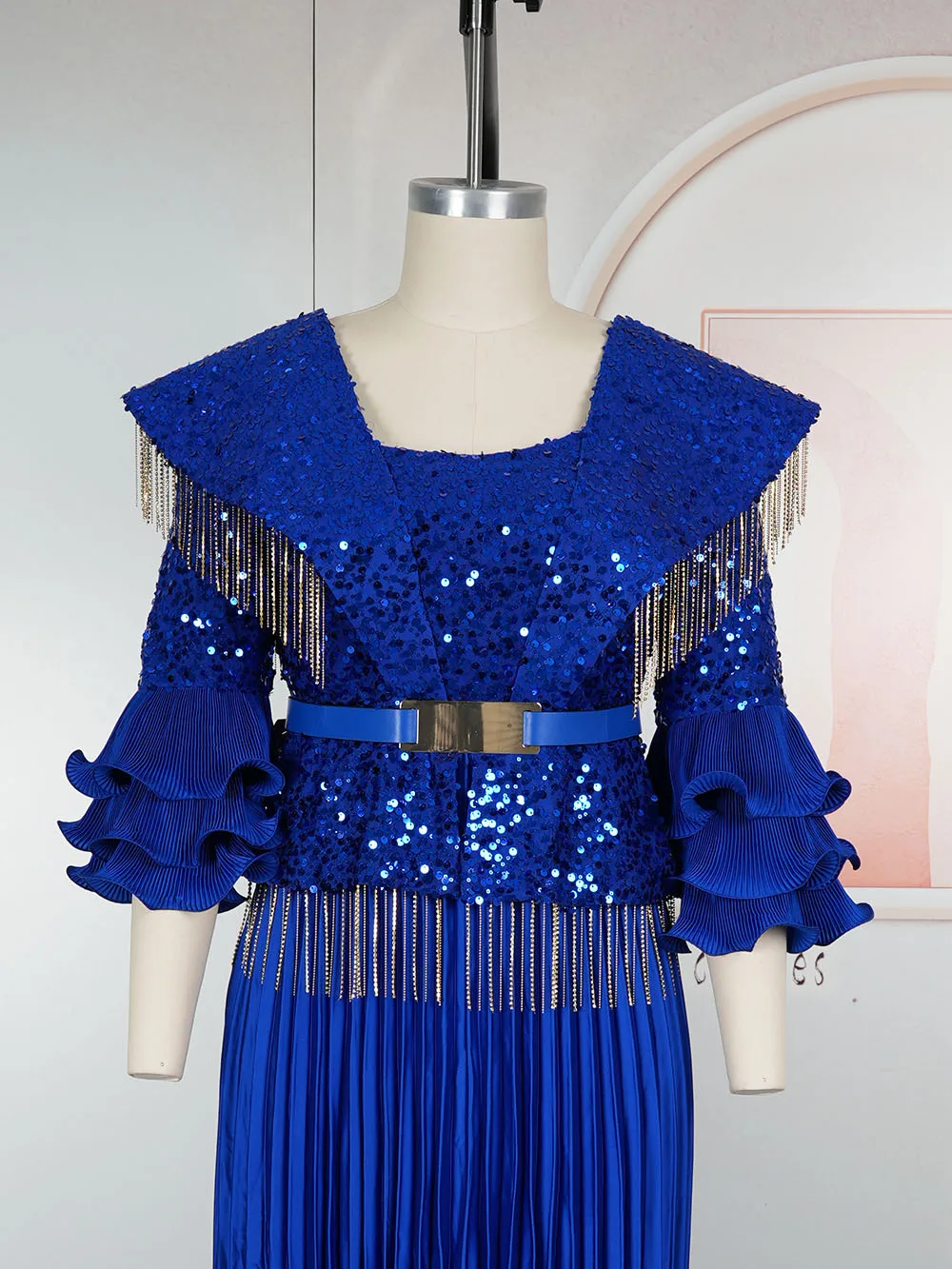 robes de soirée africaines pour femmes, robe longue de luxe à paillettes, ankara dashiki, vêtements africains, grande taille, manches à volants, maxi robes abaya