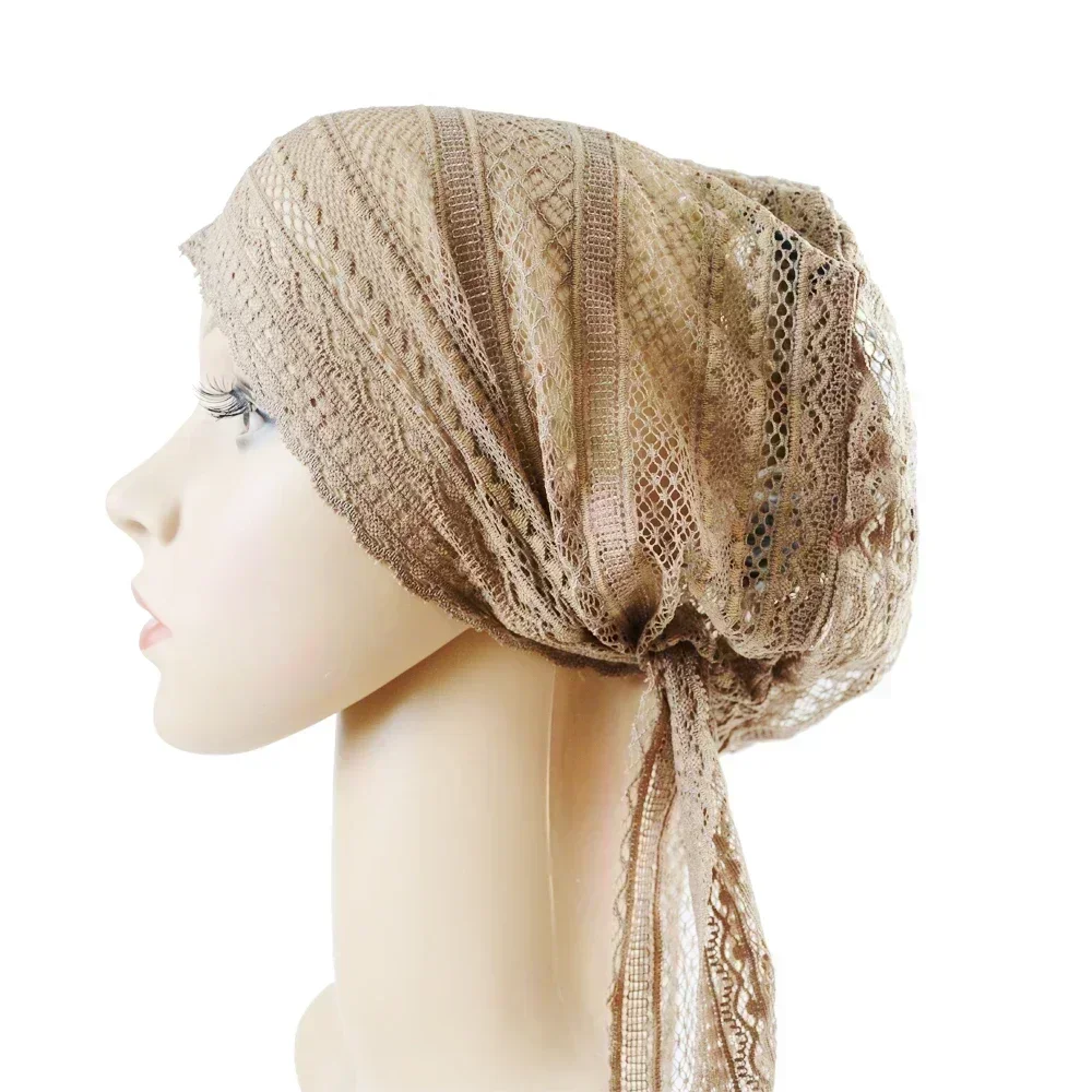 femmes musulmanes casquette intérieure arabe dentelle hijab sous écharpe chapeaux islamiques turban bonnet chapeau bandes casquettes sous écharpe perte de cheveux couvre