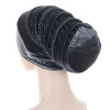 casquettes de turban musulmanes, hijabs intérieurs en velours doré pour femmes avec perceuse, tête enveloppante ethnique islamique, prêt à porter, bonnet hijab