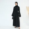eid plaine fermé abaya robe soie velours abayas pour les femmes dubaï luxe musulman modeste robes vêtements islamiques caftan hijab robe