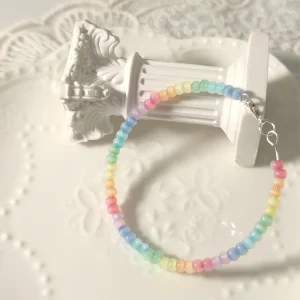 Bracelet de Style bohémien, 1 pièce, perles colorées, pour femmes et filles, Simple, doux, polyvalent, bijoux, accessoires, cadeaux