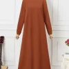 abaya ample et décontracté pour femmes, robe longue élégante à manches longues, simple, musulmane, vêtements islamiques modestes, eid ramadan