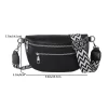 sac à bandoulière élégant pour femmes, avec large sangle, sac à bandoulière simple, multi poches, sac de ceinture rétro, sac de voyage en plein air
