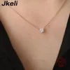 jkeli – collier en argent sterling 925 plaqué or 18 carats, chaîne de clavicule en zircon scintillant unique pour femmes, bijoux de mariage