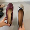 ballerines rondes et souples pour femme, chaussures de brevà la mode avec nministériels d papillon