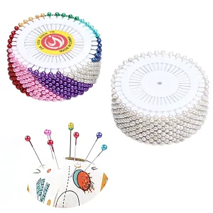Épingles à coudre droites, 480 pièces, épingles à tête blanches colorées, tête de perle ronde, couture, épingles à Quilting, accessoires de couture, artisanat