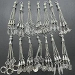 Chapelet islamique musulman du moyen-orient, 3 pièces, 14 styles, pompon, bijoux 33, collier, boucle d&rsquo;oreille, pendentif, bricolage, perle de prière, accessoires de découverte