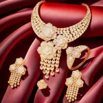 GODKI italie 18K plaqué or Rose Flowewr ensembles de bijoux collier ensemble d&rsquo;accessoires pour femmes grand pendentif ensemble de bijoux en Zircon complet