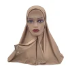 foulard à couverture complète pour turban hijab musulman de couleur unie