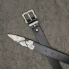 ceintures de taille à boucle incurvée argentée irrégulière unisexe punk y2k rock street jeans sangle de luxe concepteur cinturones para hombre ceintures