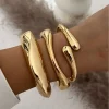 Bracelet pour femmes 2024 Design Sense mode tendance métal lisse goutte d&rsquo;eau câlin bijoux Pulseras Mujer argent Sterling 925 fille