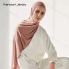 29 couleurs premium jersey hijab écharpe solide musulman longues foulards turban châle élastique coton arabe foulard bandeau saoudien hijabs
