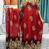 abayas robe en coton à imprimé floral pour femmes, robes musulmanes africaines, robes islamiques, écharpe en dentelle, 2024x80cm, été, nouveau, 160