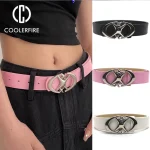 Y2K Punk gothique ceinture femmes ceinture pour jean ceintures pour femmes rose blanc noir ceinture mode Vintage ceintures Pu cuir ceinture BF019
