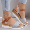 Été femme sandales chaussures chaussures souples femme sandales élégantes femme chaussures compensées dames chaussures chaussures de fête femme femmes sandale