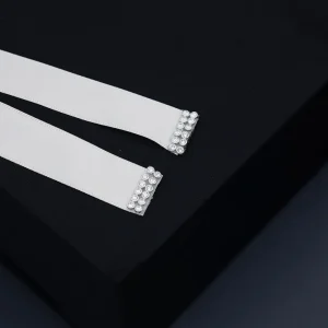 Ruban doux ceinture de mariée argent longue ceinture de mariage Style coréen strass ceintures de mariée mariage