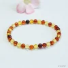 bracelet en ambre naturel pour femme, pierre précieuse de guérison, bijoux fins, véritable ambre baltique, bracelets colorés pour petite amie, cadeaux de colonne vertébrale, 100%