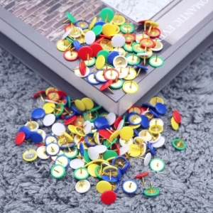 100 pièces couleur punaises décoratives multi fonctionnelles à tête plate punaises décoration murale punaises Photo broche bureau école