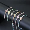bracelet papillon tissé à la main pour femme, chaîne ajustable, accessoire de loisirs, bohème, Économique, vente en gros, 12 pièces/douzaine